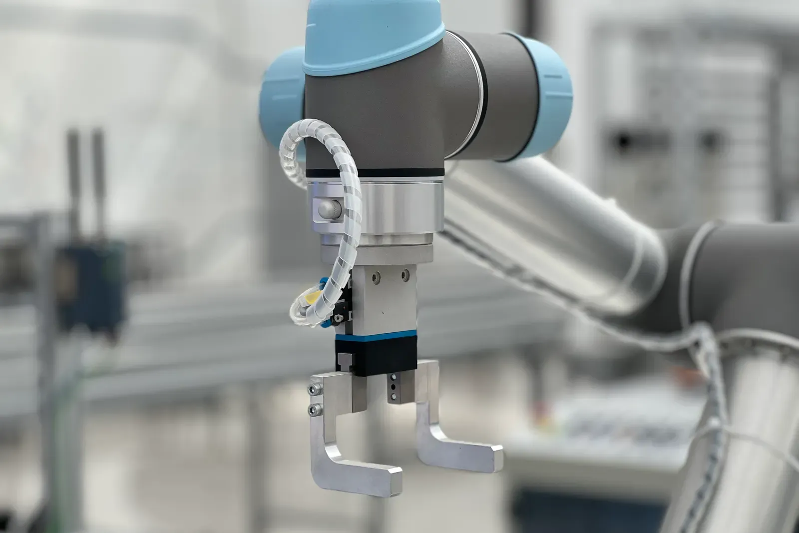 İşbirlikçi robotun tutucu ucu, yakın çekim